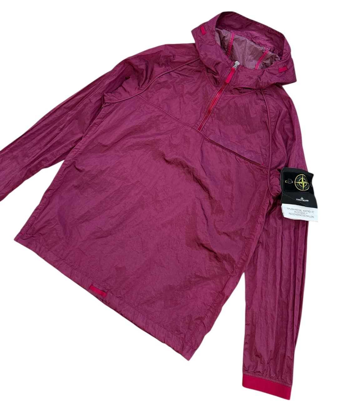 스톤아일랜드 2022 마젠타 나일론메탈 아노락 후디자켓 상품이미지4