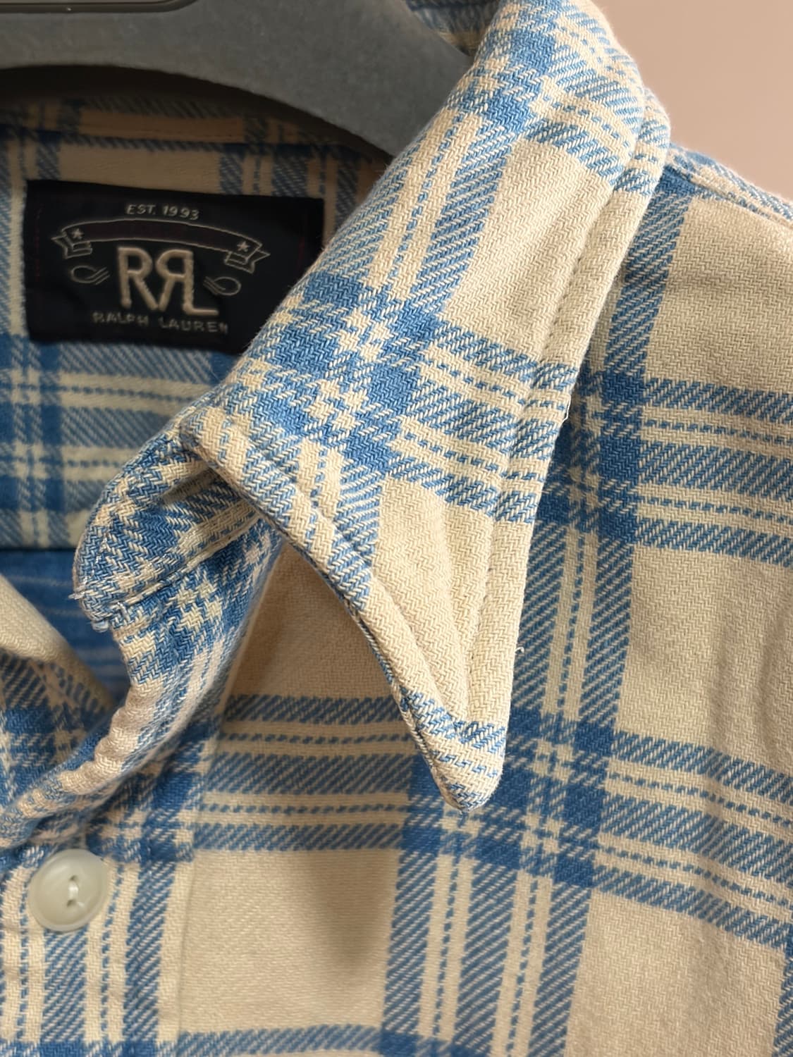 (M) RRL 더블페이스 플레이드 워크 셔츠 상품이미지3