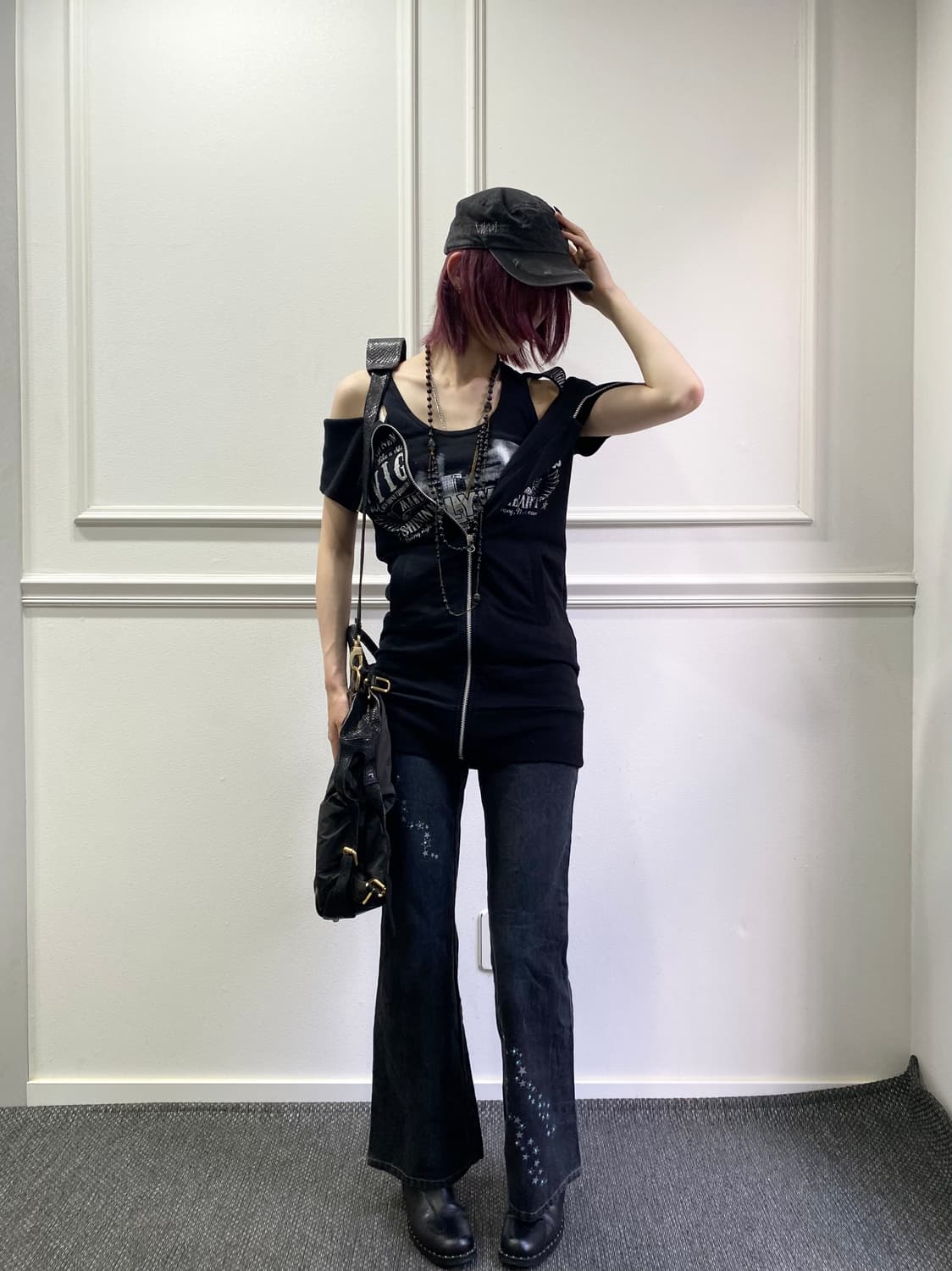  2000s Girl Star Print Boots-Cut Pants 상품이미지3