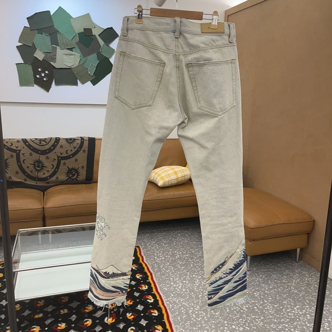 엠앤엠 일본풍 프린팅 스케치 데님팬츠 29인치 C07750 상품이미지4