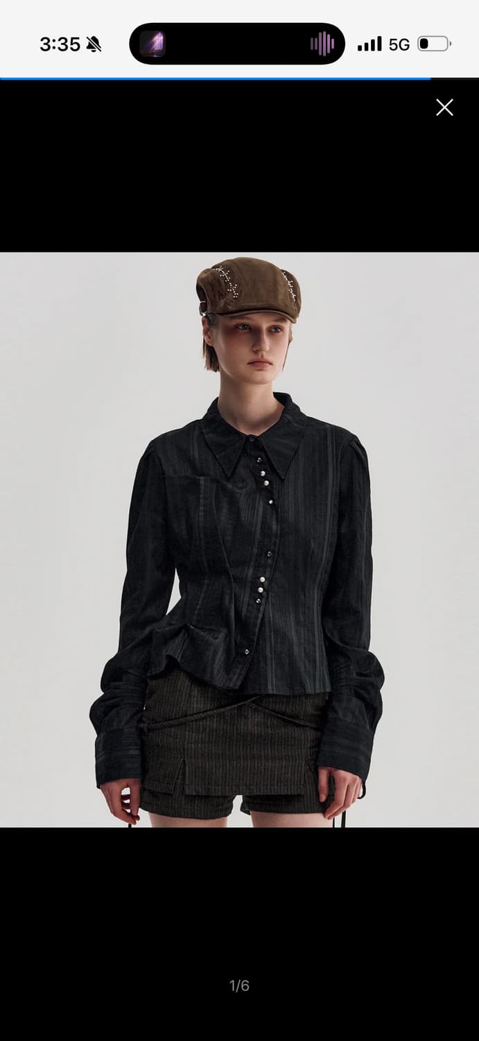 킴지수 셔츠 Long Sleeve Button Up Shirt Ssize 상품이미지1