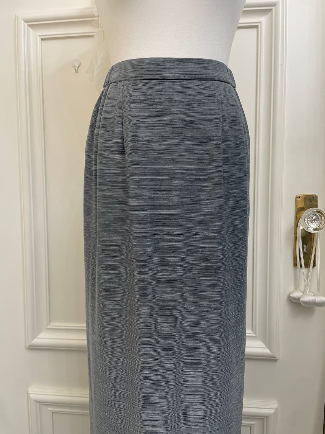 charcoal pleats basic long skirt 상품이미지6
