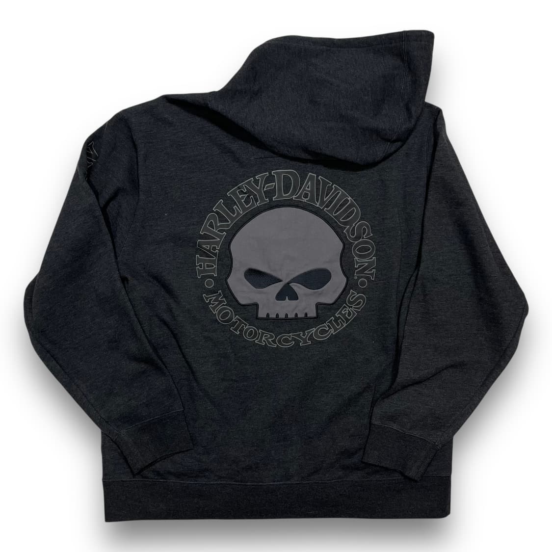 할리데이비슨 스컬 빅로고 포인트 후디 집업 상품이미지3