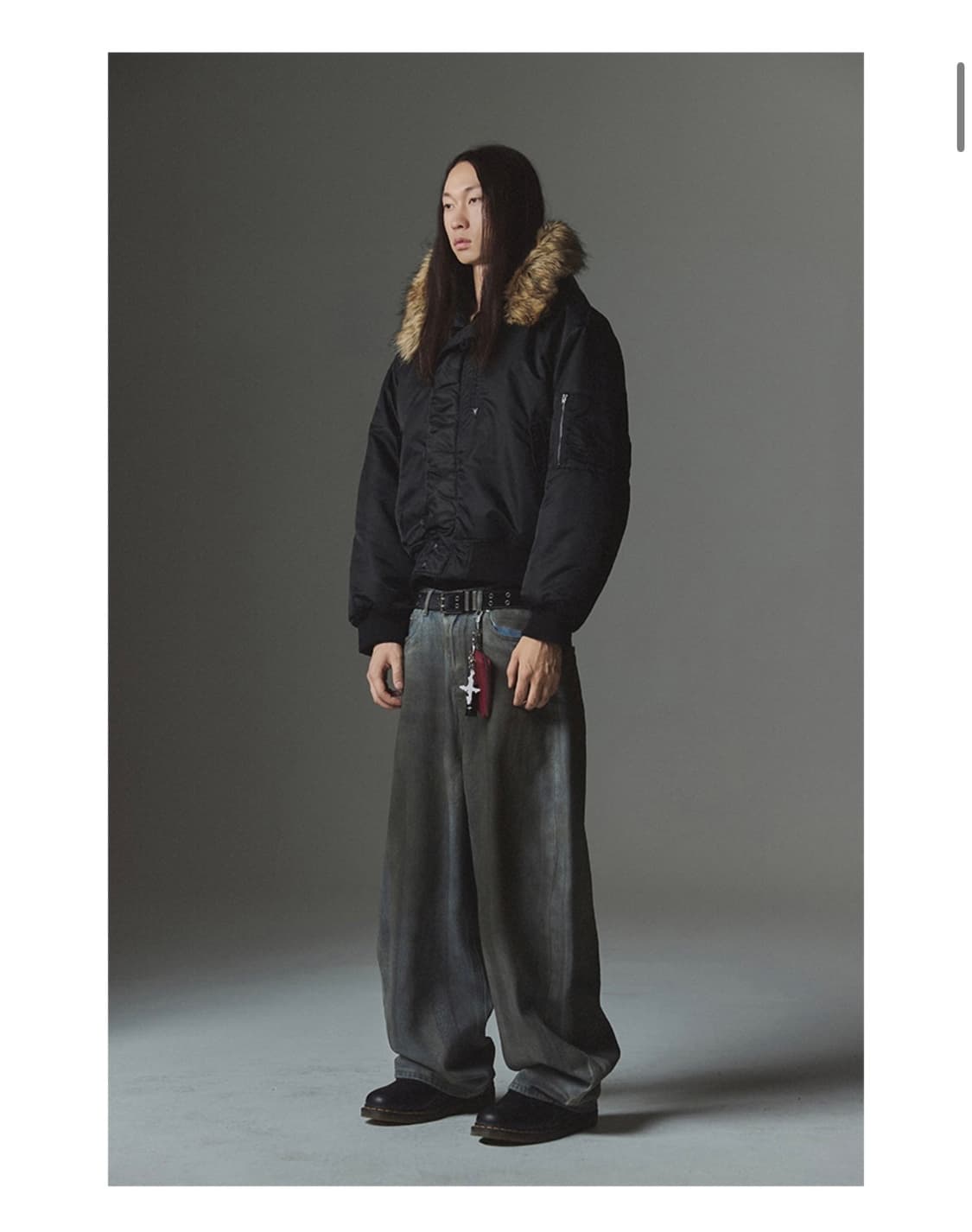 (새상품)(L)낫포너드Fur Hooded N2B Bomber Jacket 상품이미지3