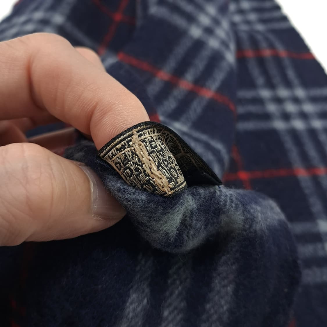 MX229 버버리 네이비 노바체크 램스울 목도리 머플러 상품이미지5