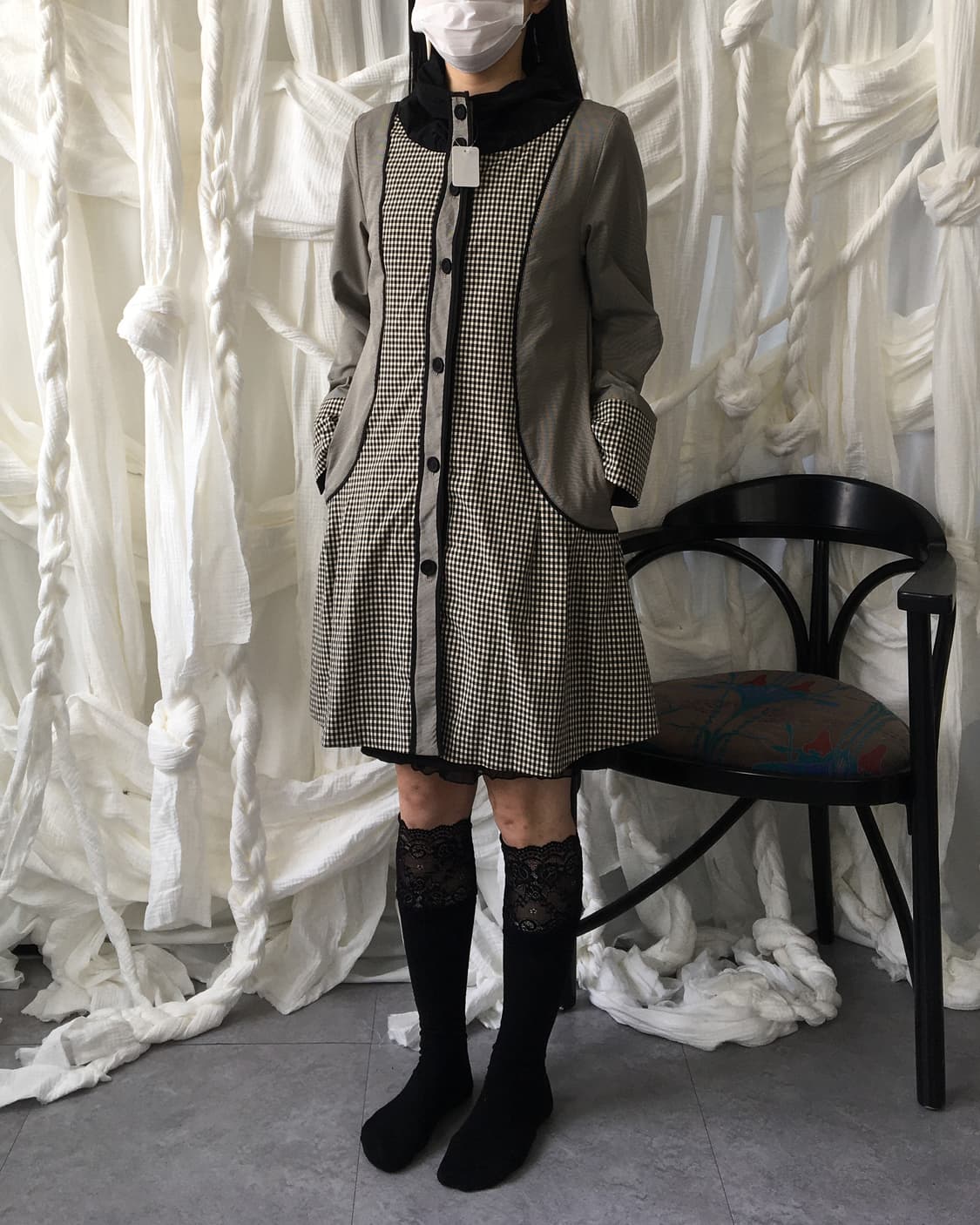 Hiroko koshino check pattern layer high  상품이미지5