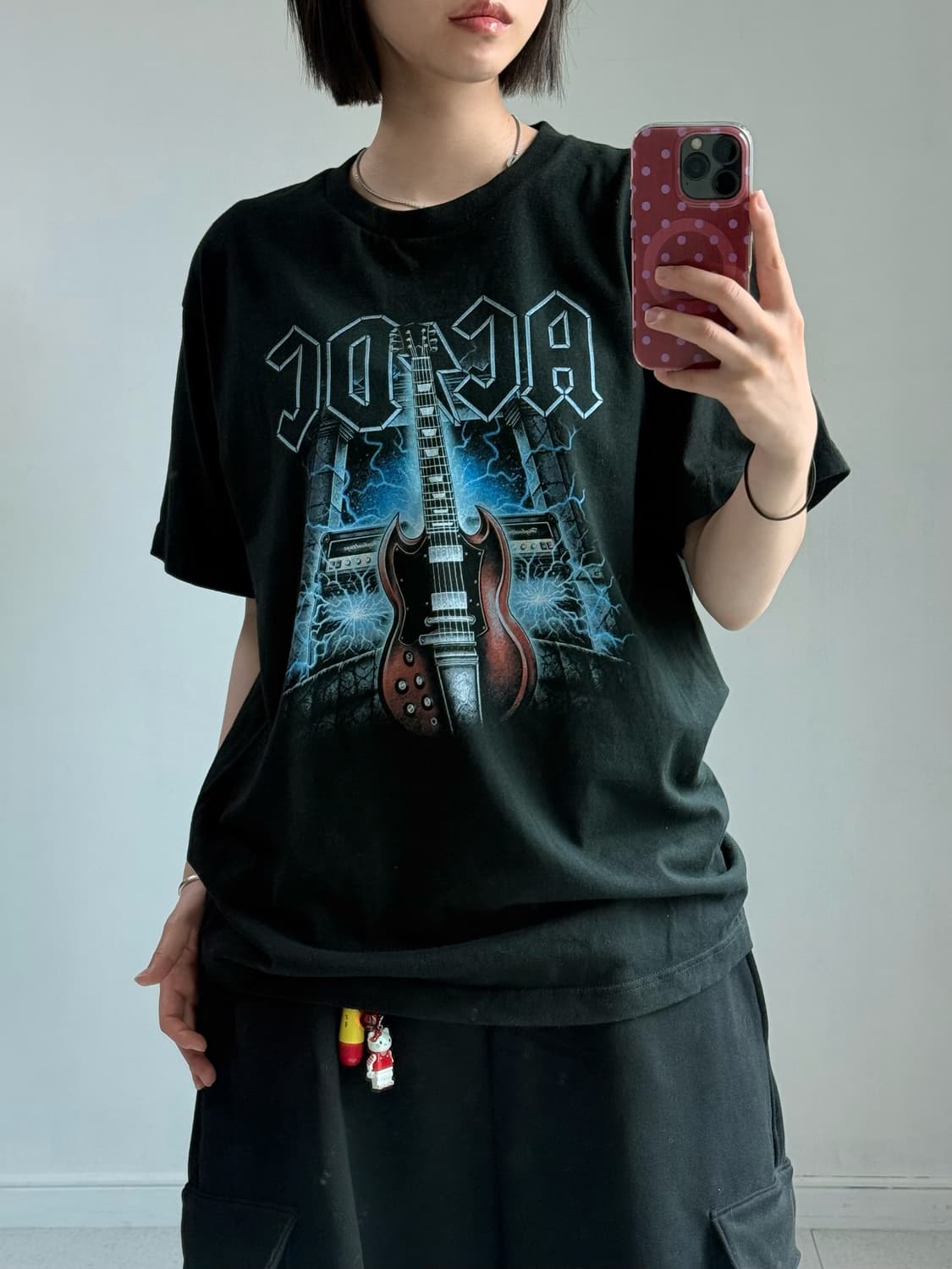 ACDC 기타 블랙 반팔티 상품이미지1