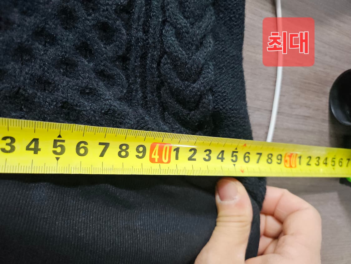 볼륨소매 니트 배색 원피스 M 상품이미지6