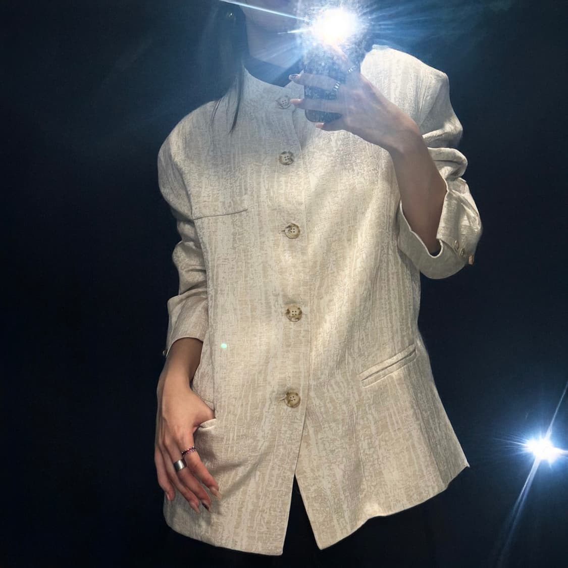 China collar blazer (ivory) 상품이미지2