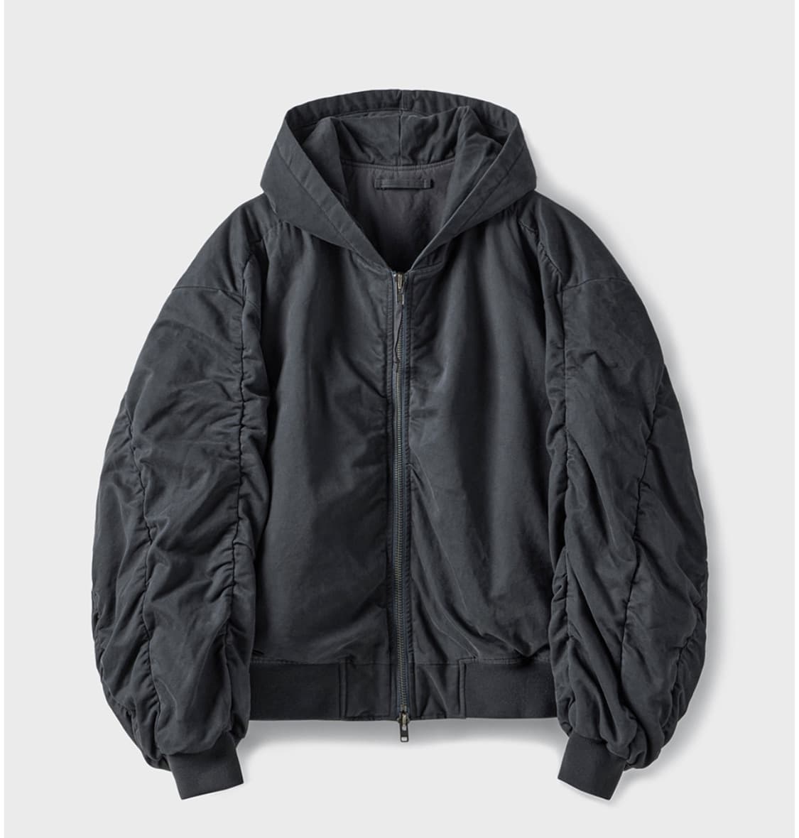 브랜디드 셔링후드봄버 빈티지차콜 M사이즈 상품이미지1