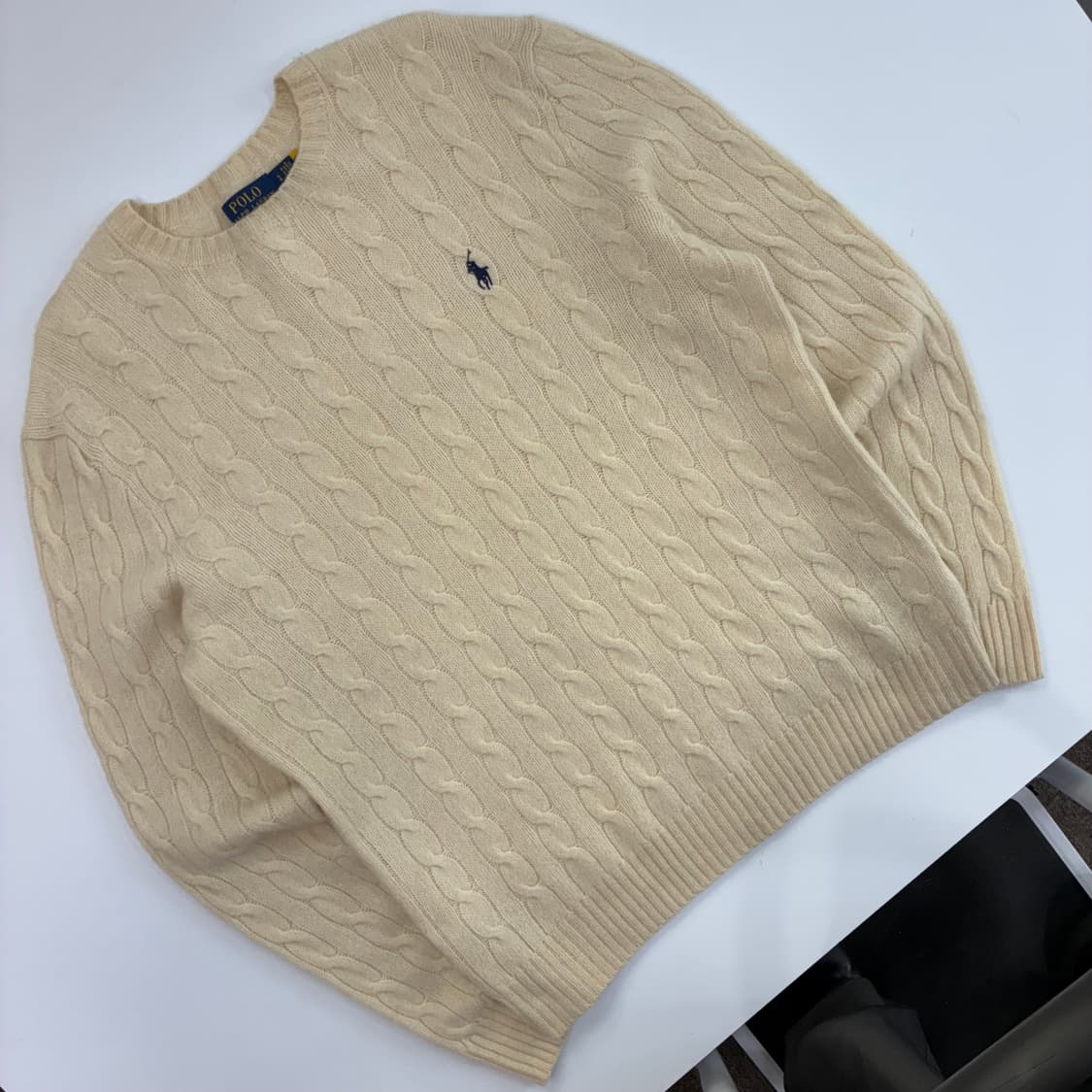 Polo  폴로 랄프로렌 자수 아이보리 꽈배기 울니트  상품이미지2