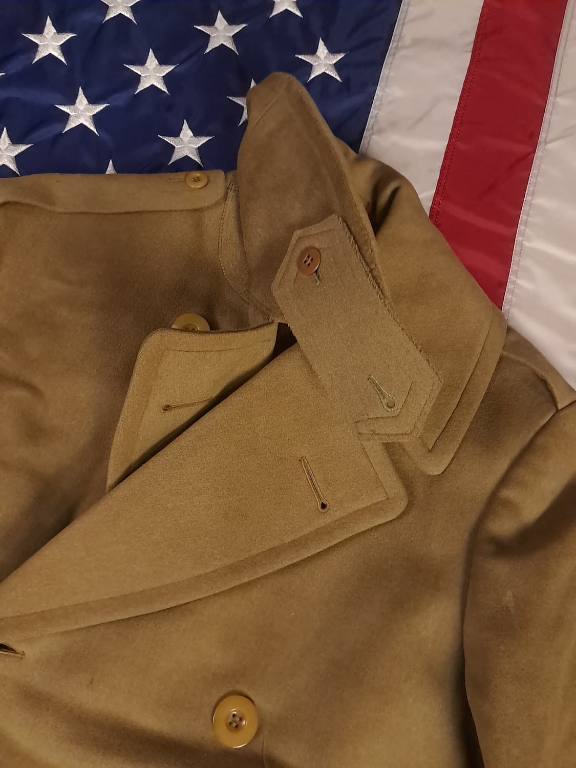 오리지날 WW2 대전용 미국제조 미군 장교 맞춤 울 코트 상품이미지2