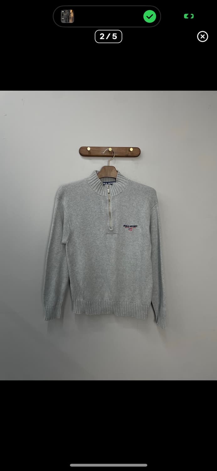 폴로 스포츠 그레이 반집업 니트 A2872 상품이미지2