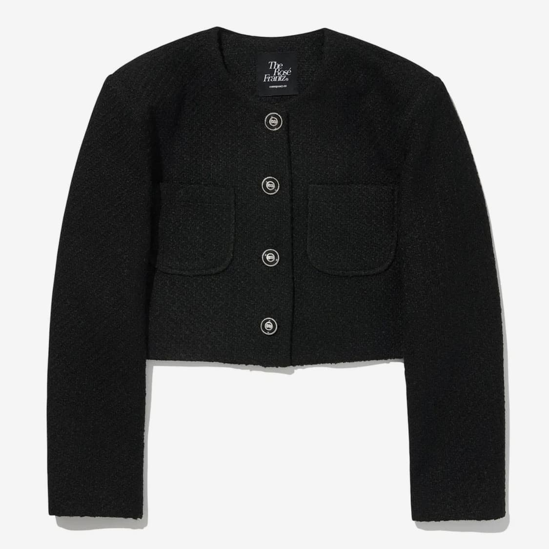 로제프란츠 트위드 크롭 자켓 블랙 상품이미지1
