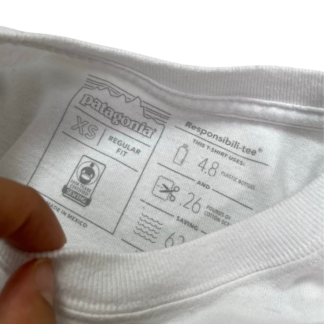 파타고니아 Patagonia 화이트 로고 롱슬리브 긴팔티셔츠 XS 상품이미지3