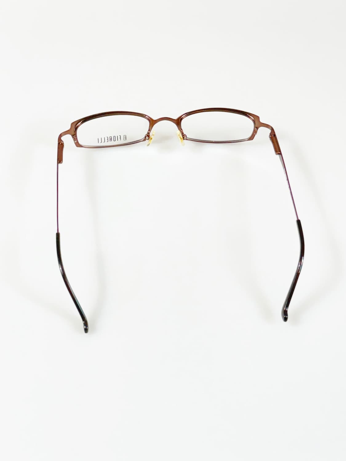90s FLORELLI 브라운 메탈 슬림 스퀘어 빈티지 안경 상품이미지6