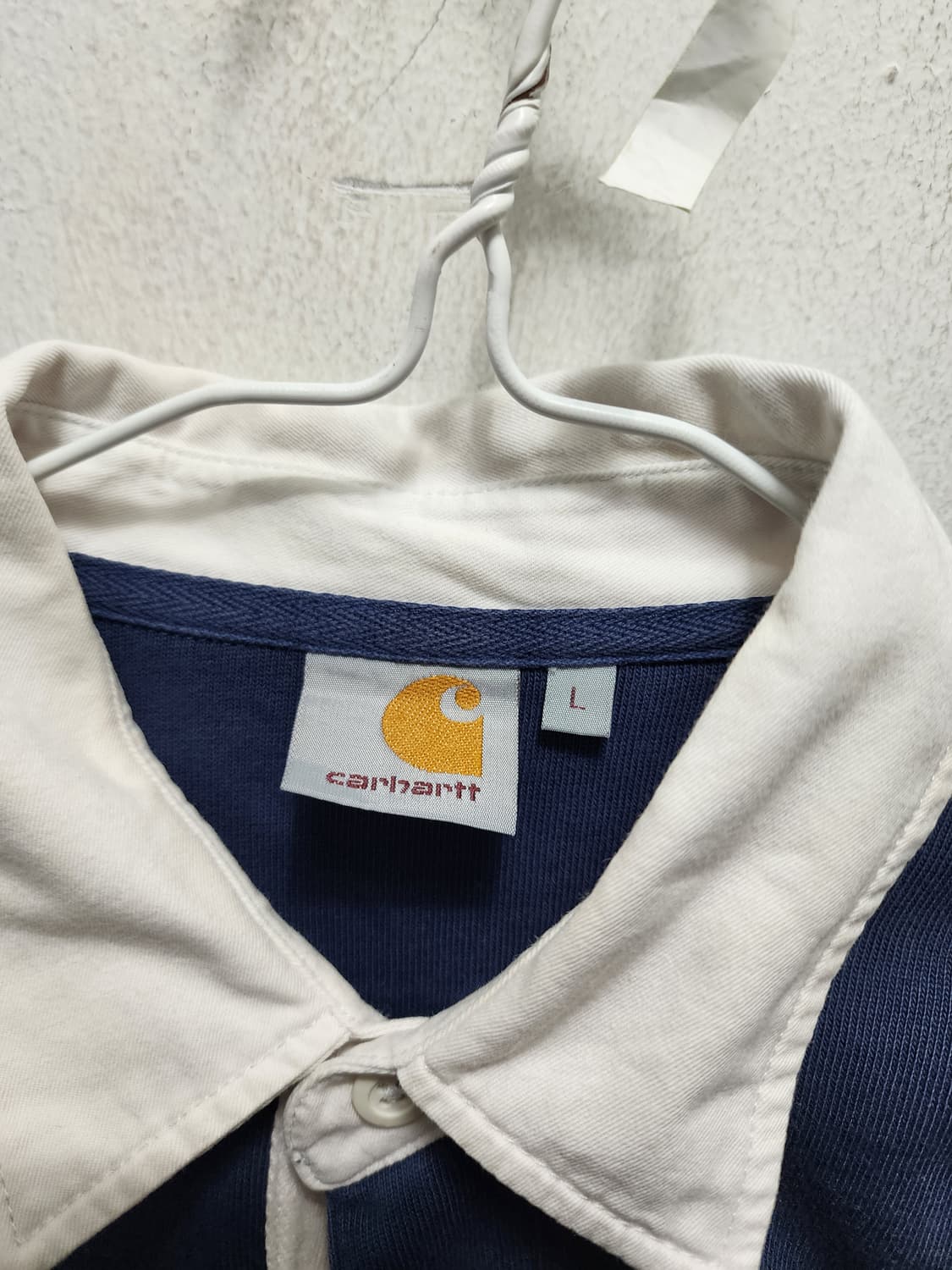 칼하트 네이비 럭비 카라티 상품이미지3