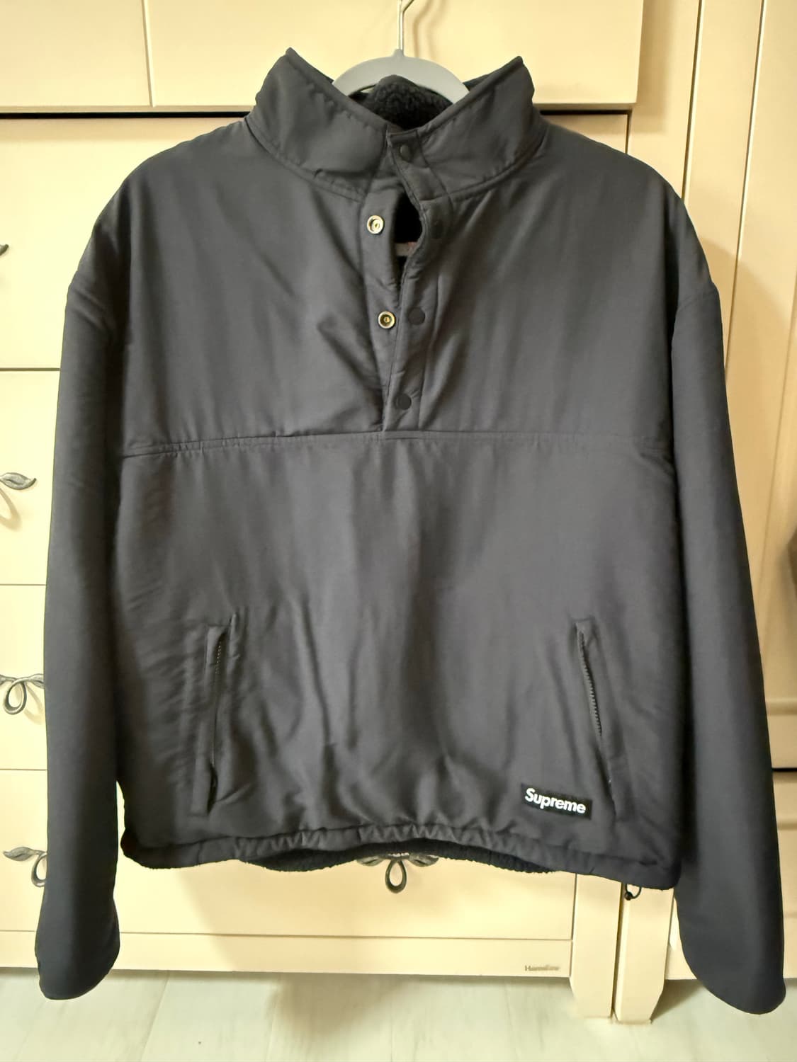 M) 슈프림 폴라텍 셔링 리버시블 풀오버_블랙 24F/W 상품이미지2