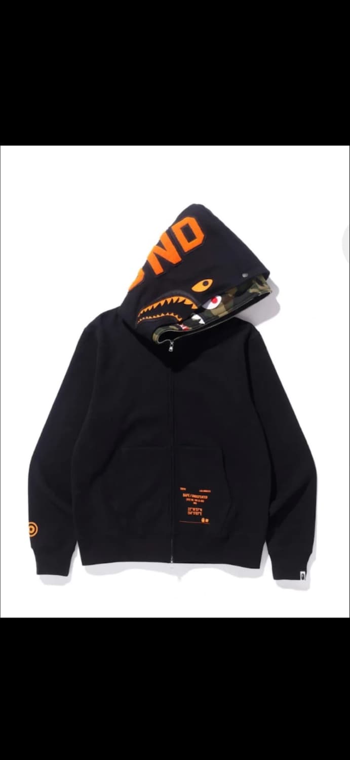 베이프X언리밋 콜라보 더블샤크 후드집업 상품이미지2