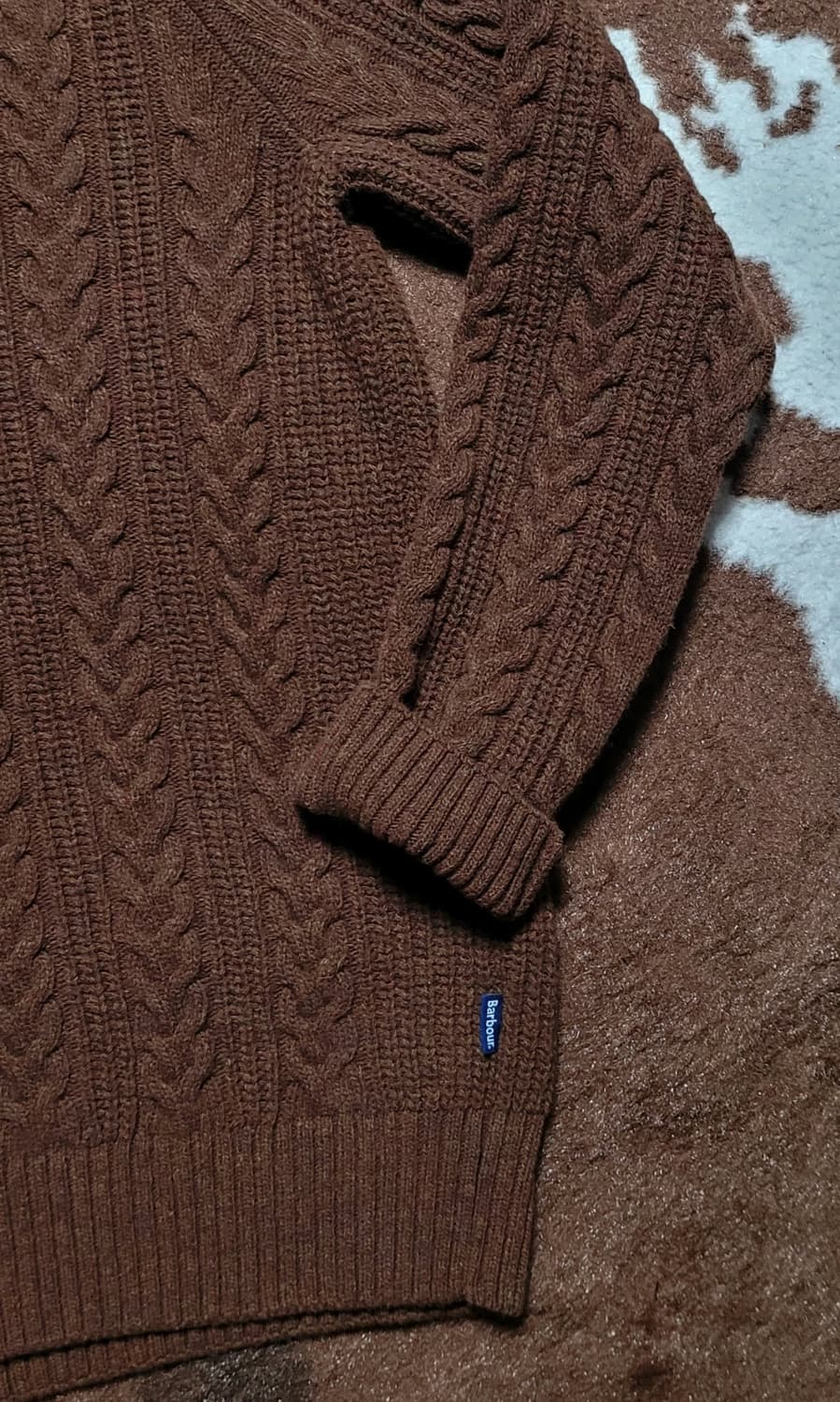 Barbour  바버 100% 울 남성용 니트(L) 상품이미지3