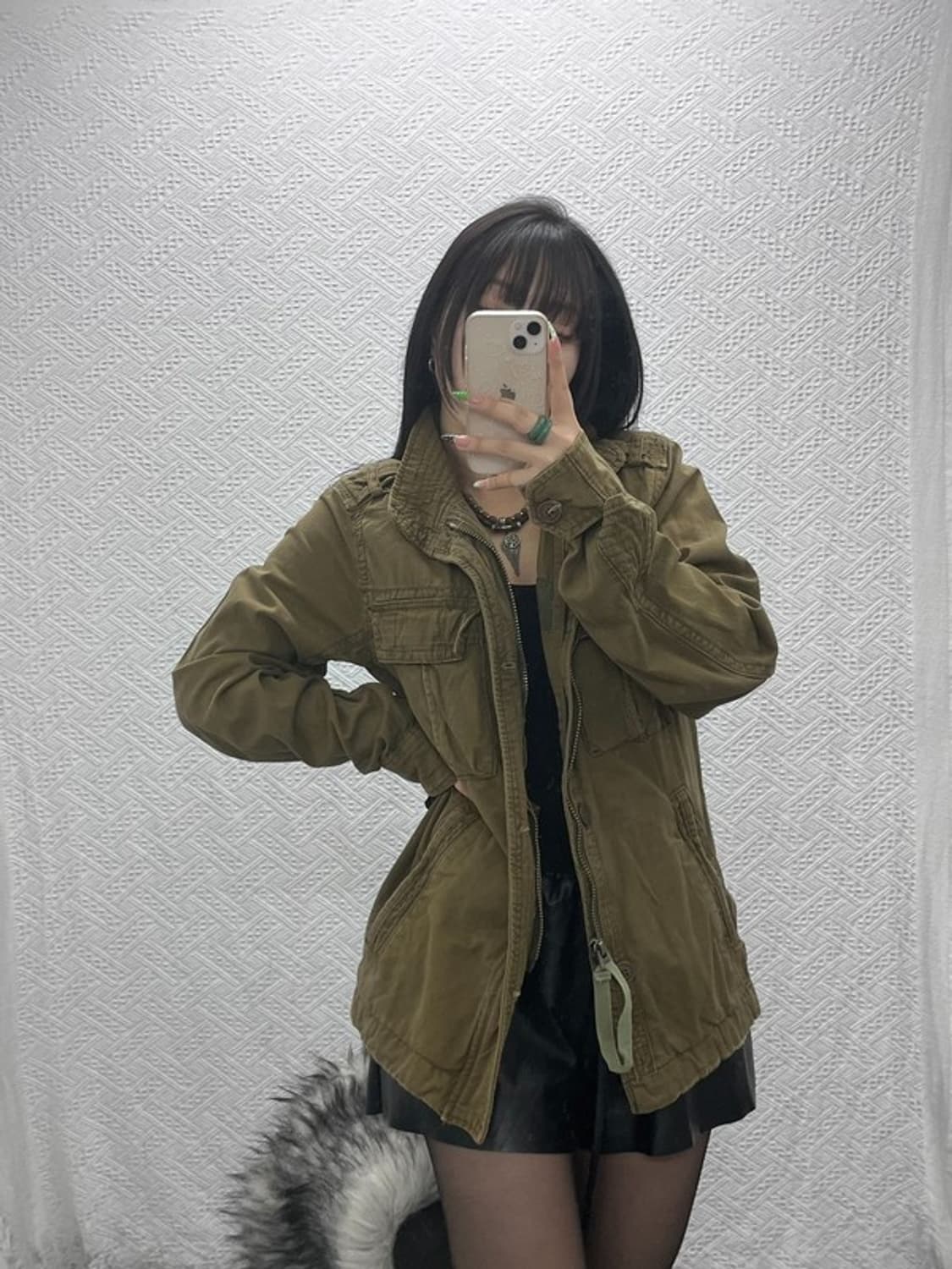 아베크롬비 밀리터리 사파리 헌팅 올리브 야상 자켓 S C09019 상품이미지1