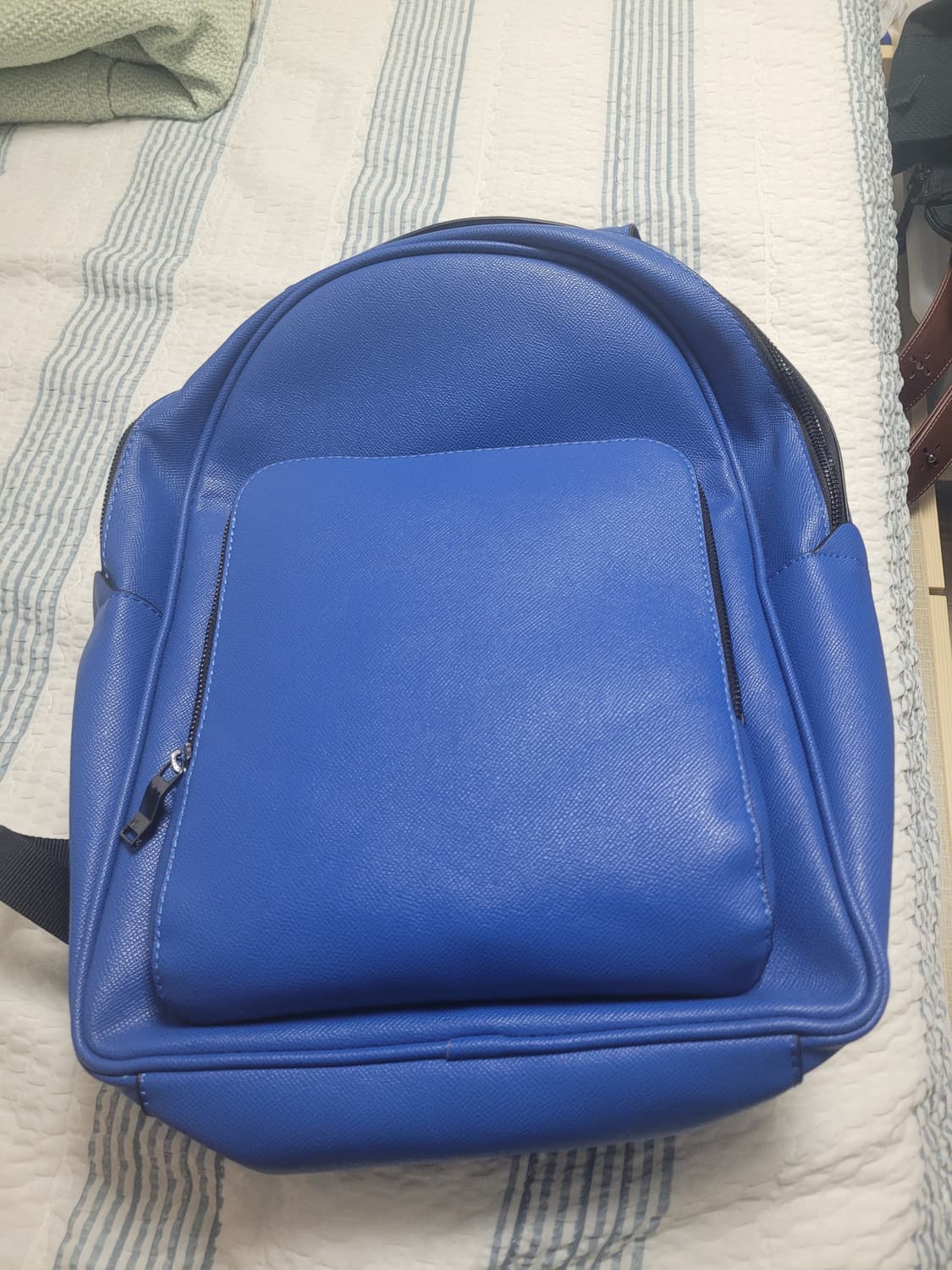 자라 zara 에코 레더 블루 백팩 상품이미지1