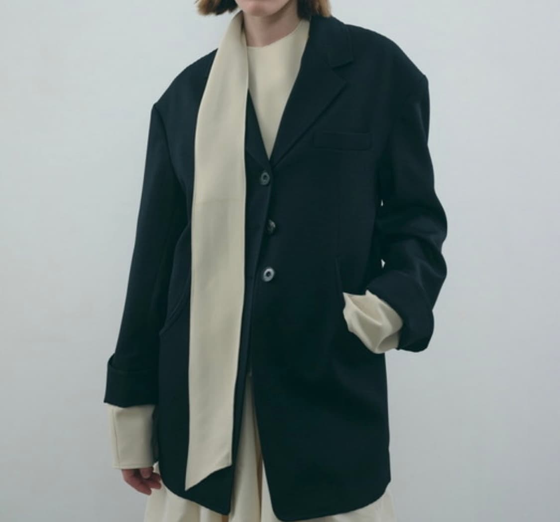 Rounded pocket jacket (navy) 상품이미지2