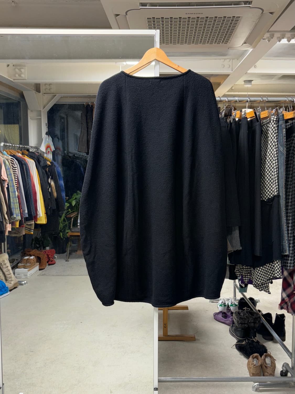 Addict noir 울 지퍼 케이프 상품이미지2