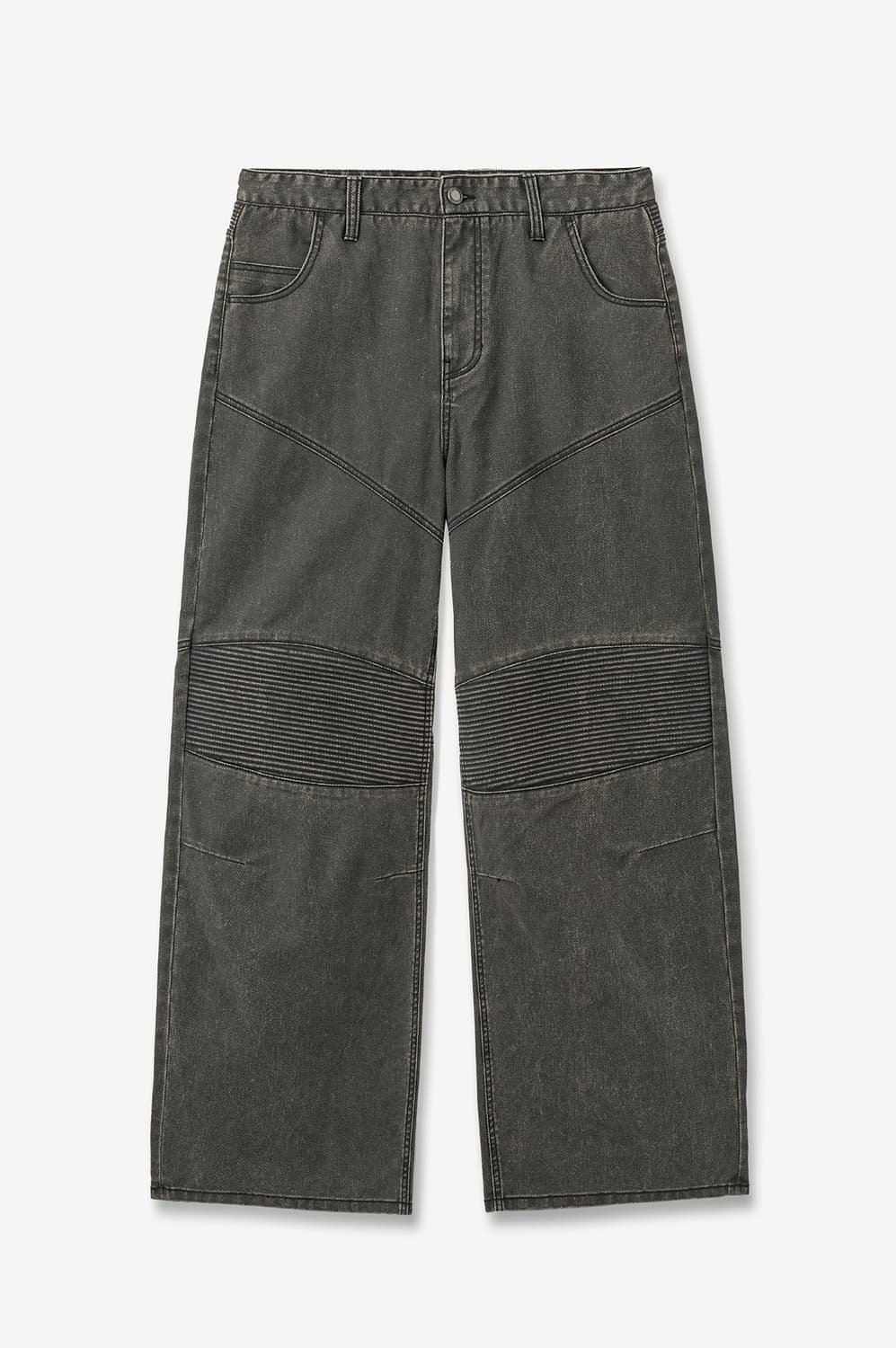 미나브 와이드 코팅 바이커 데님팬츠 상품이미지1