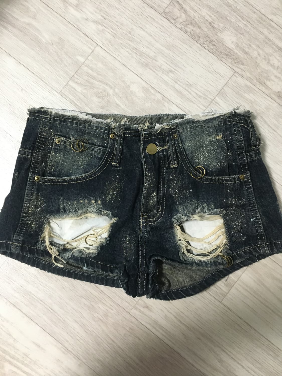 y2k 펑크갸루핀터깔 반바지 상품이미지1