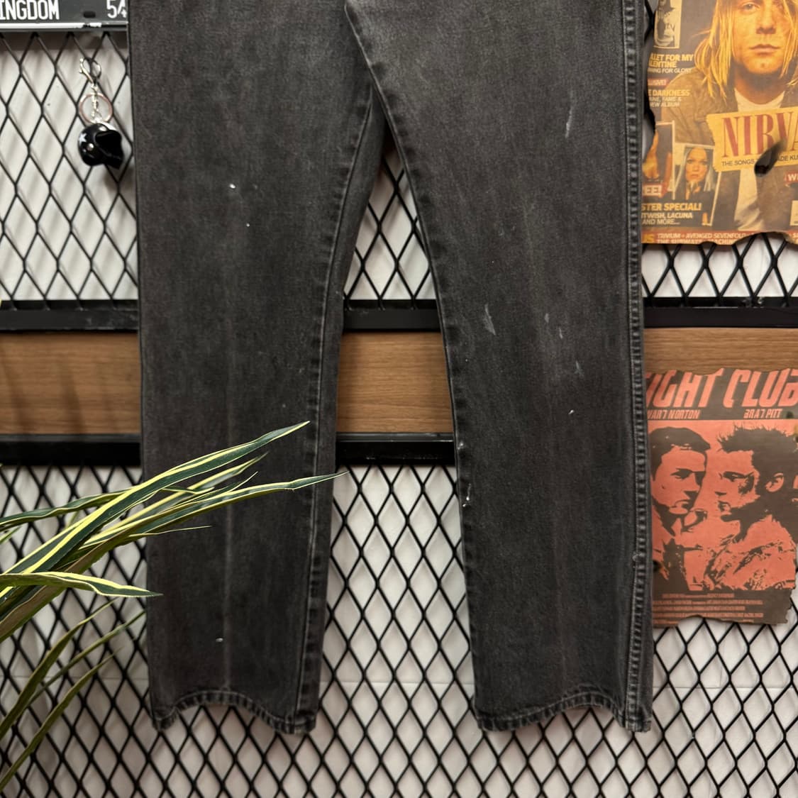 00s 할리데이비슨 데님 팬츠 포켓 로고 포인트 흑청 상품이미지4