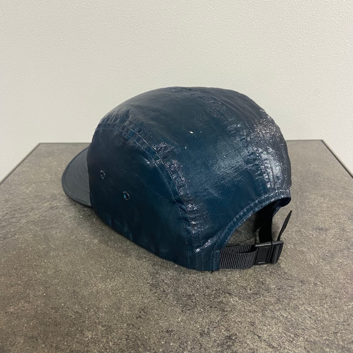 (OS) 슈프림 박스로고 캠프캡 모자 코티드 린넨 블루리쉬 상품이미지8