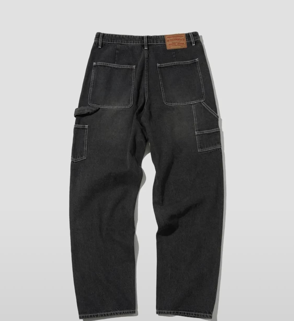 아웃스탠딩 루즈핏 카펜터 팬츠 블랙 데님 상품이미지2