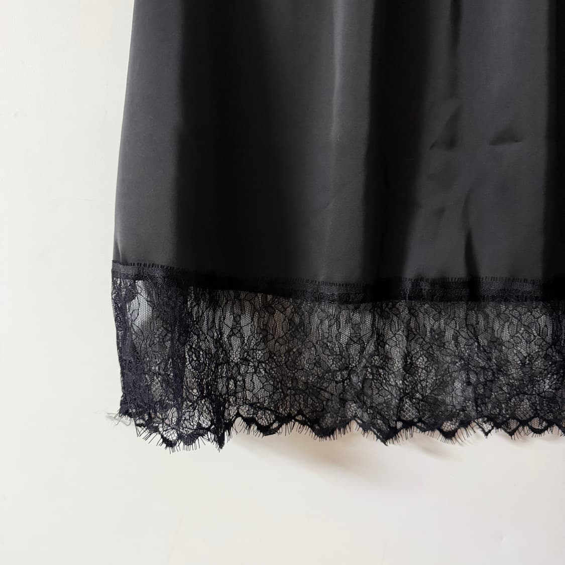 새상품 여자 실크 레이스 스커트 (블랙) 상품이미지2