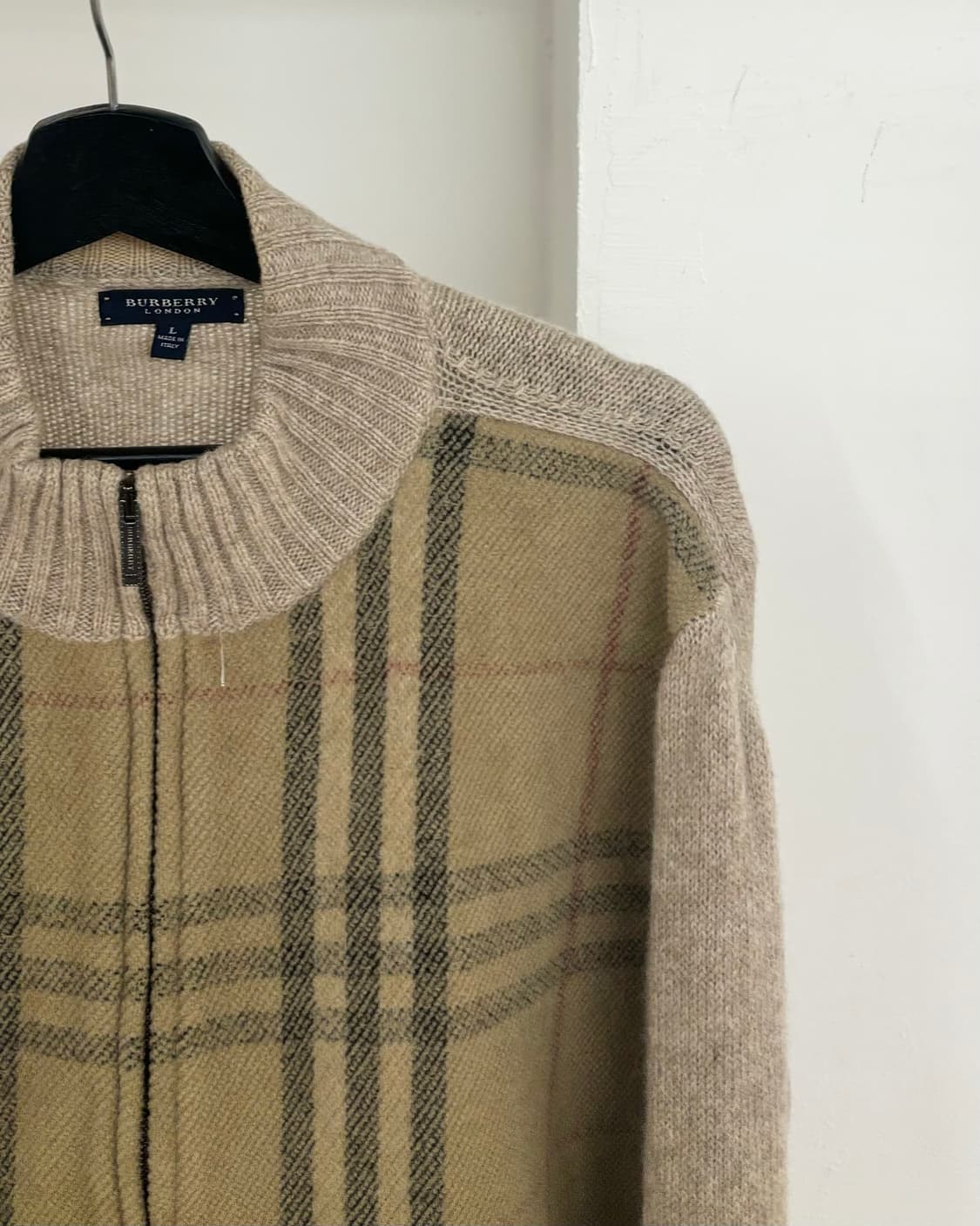 버버리 노바 체크 울 니트 집업 상품이미지4