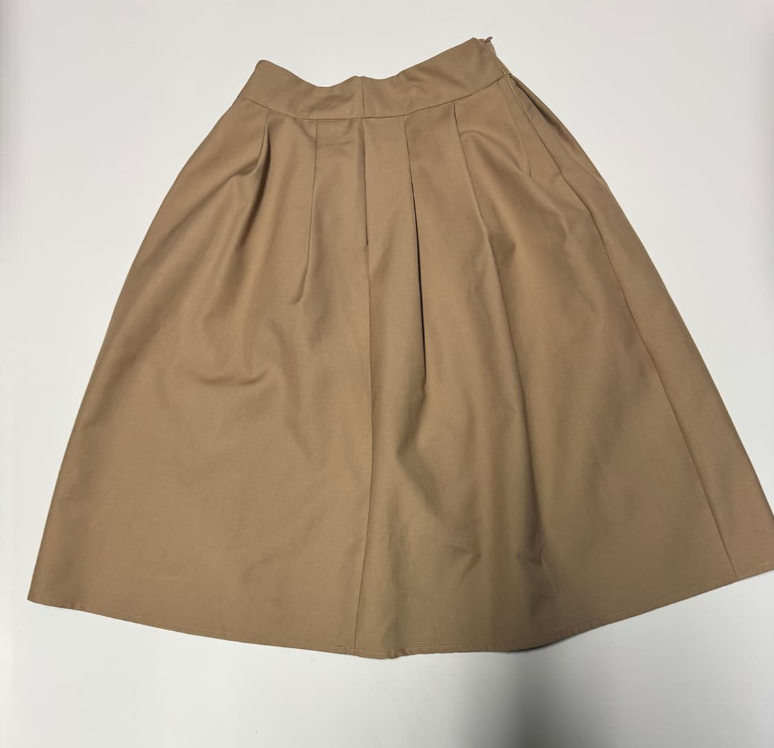 여성 일본빈티지 플리츠 베이지 스커트 치마 26.7인치 상품이미지2