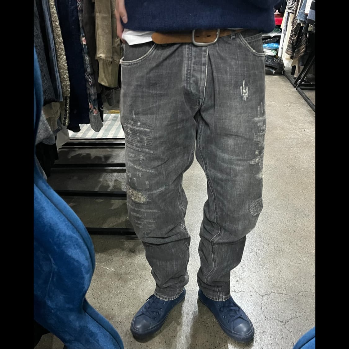 돌체앤가바나 14골드 디스 워시드 블랙 데님팬츠  상품이미지3