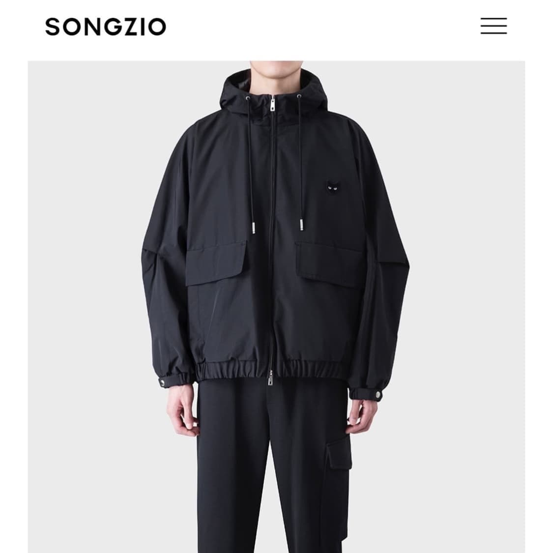 송지오 지제로 팬서 돌먼 후드 점퍼 블랙 상품이미지4