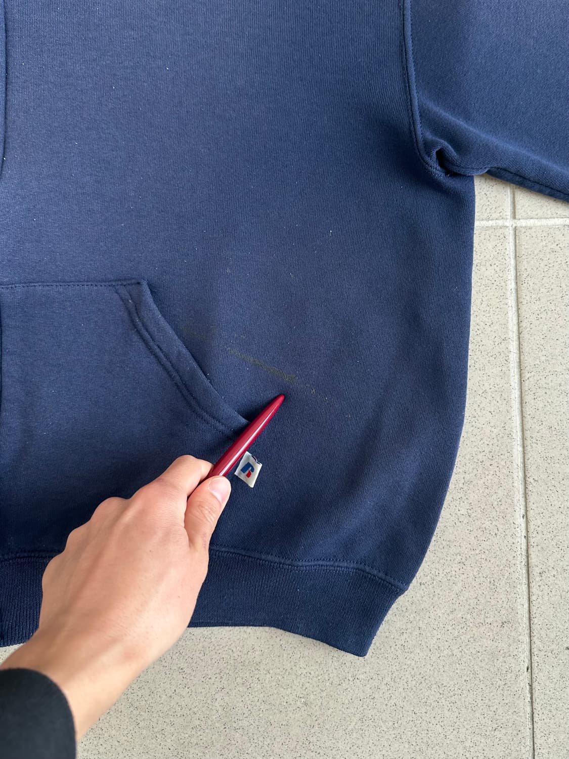 00s 빈티지 러셀 후드집업 네이비 L 상품이미지7