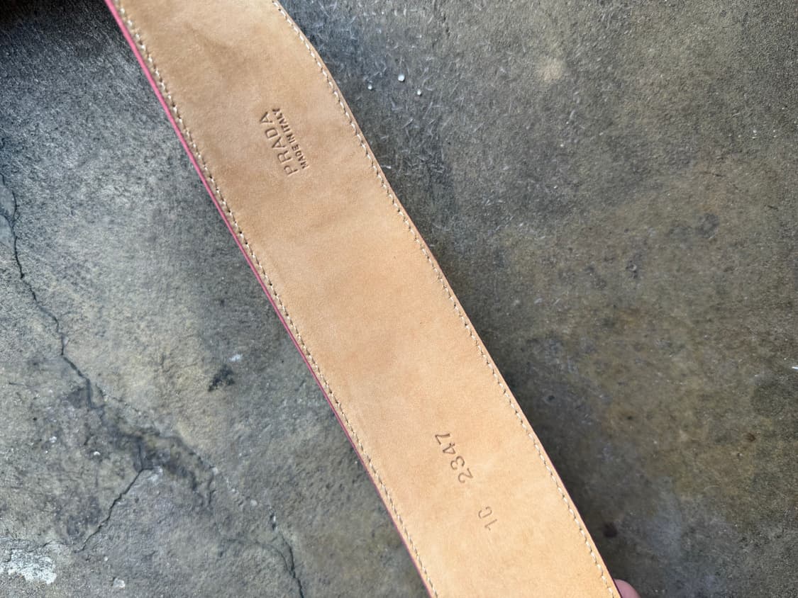 프라다 웨스턴 스웨이드/레더 벨트 상품이미지6