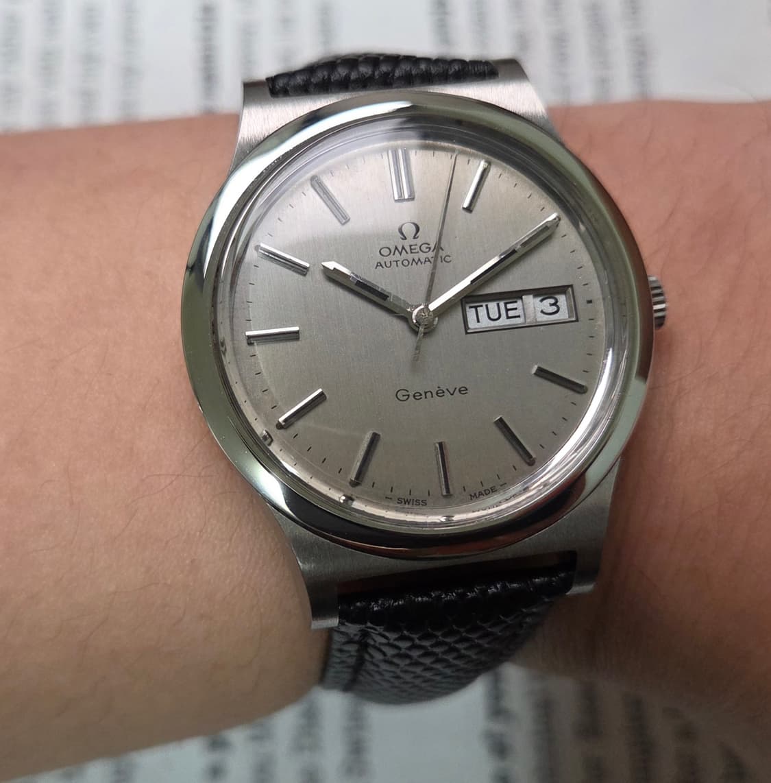 빈티지 오메가 제네브 오리지널 실버판 데이데이트 오토매틱 상품이미지8