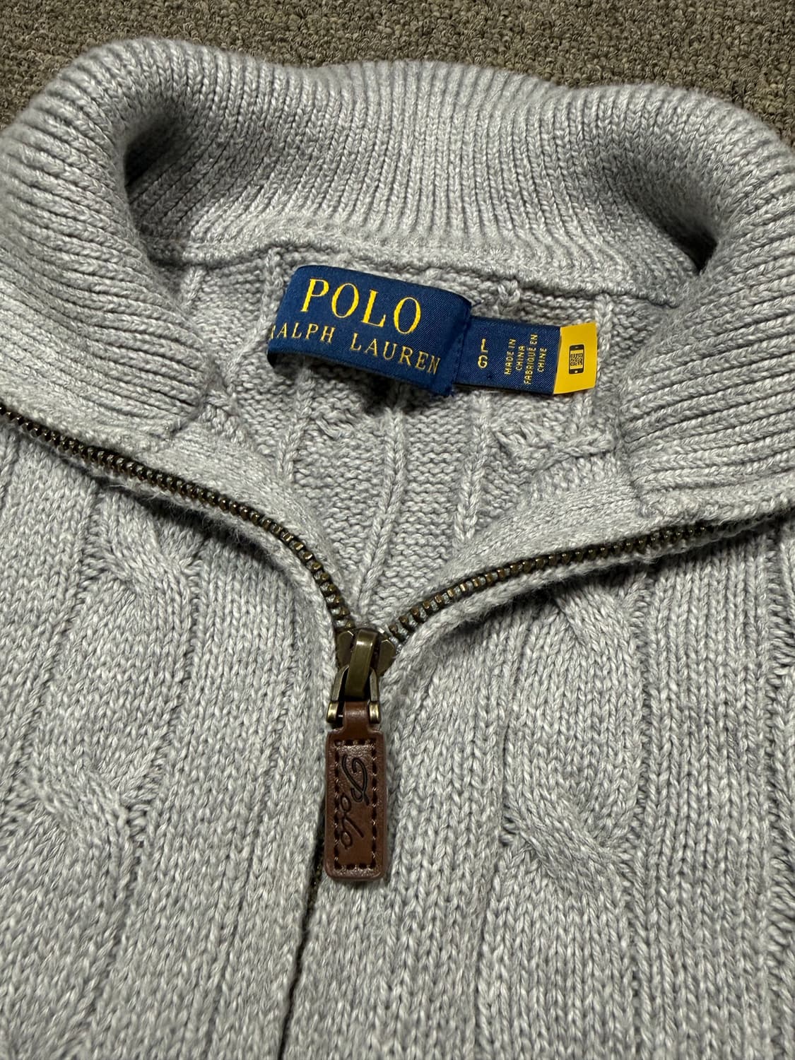 Polo Ralph Lauren 폴로 랄프로렌 반집업 케이블 니트 상품이미지3