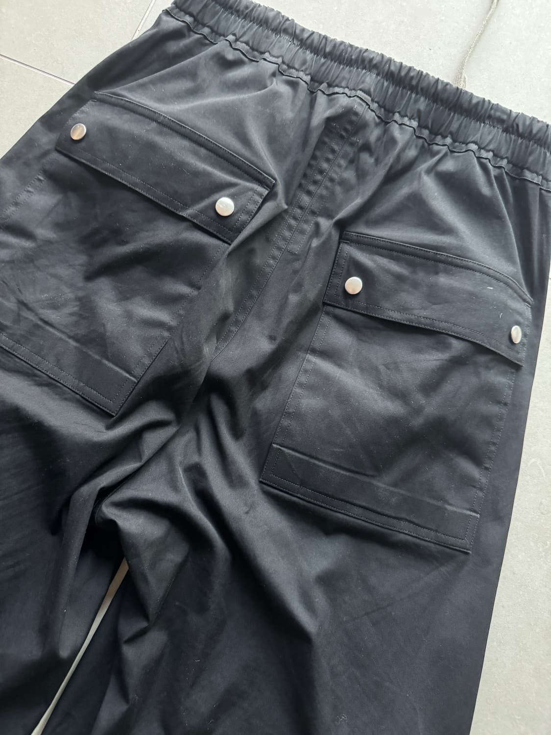 릭오웬스 벨라 드로스트링 와이드 코튼 팬츠 상품이미지5