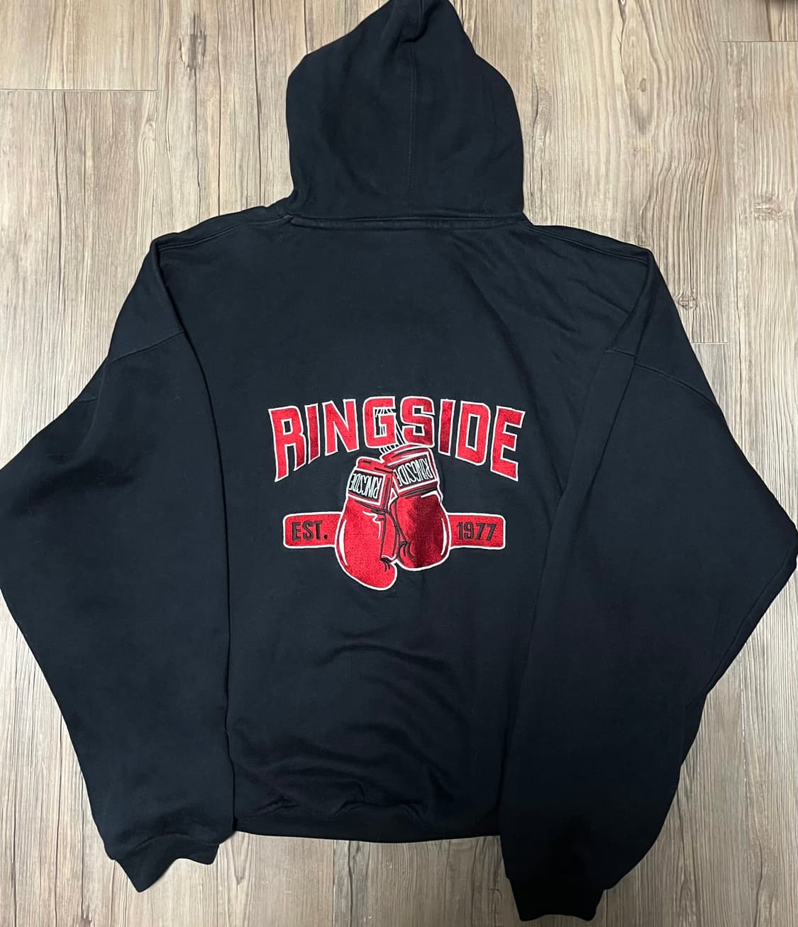 올드스쿨 럭비 블랙 후드티 상품이미지2