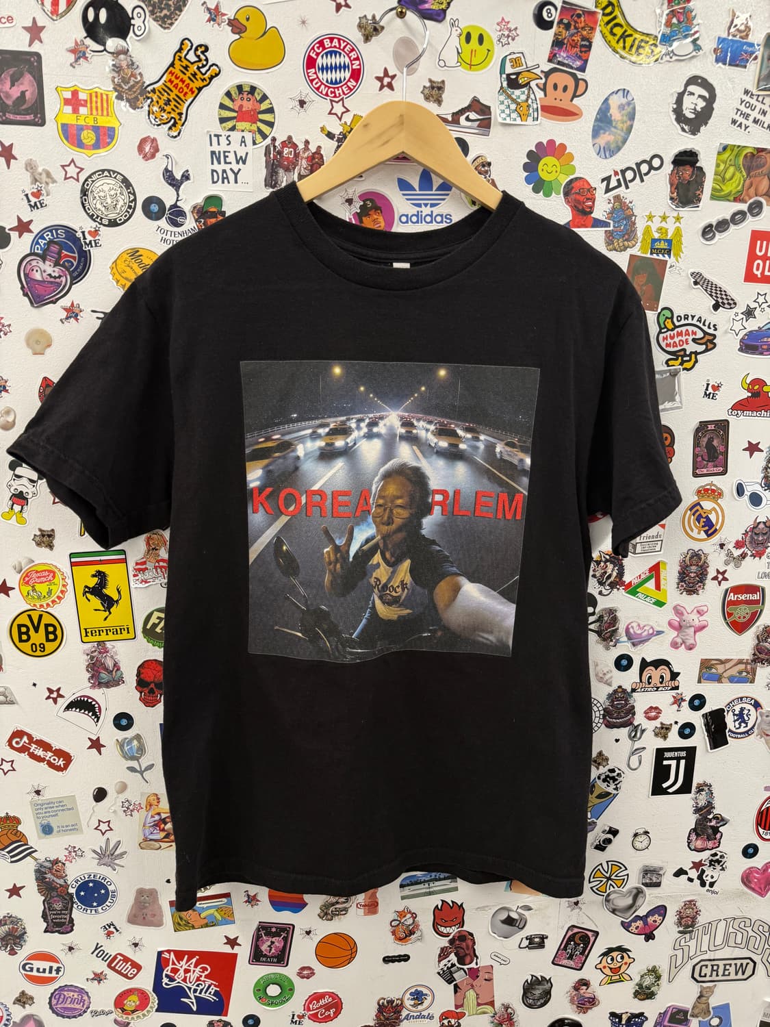 빈티지 코리안 프린팅 블랙 티셔츠 L 추천 상품이미지3