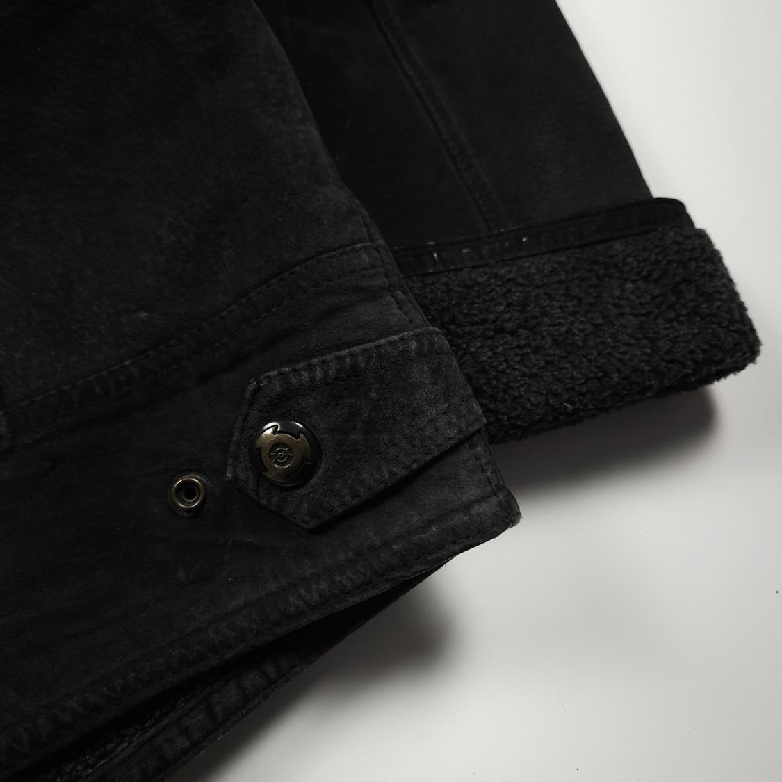 아카이브 빈티지 양가죽 스웨이드 무스탕 자켓 (L) 상품이미지5