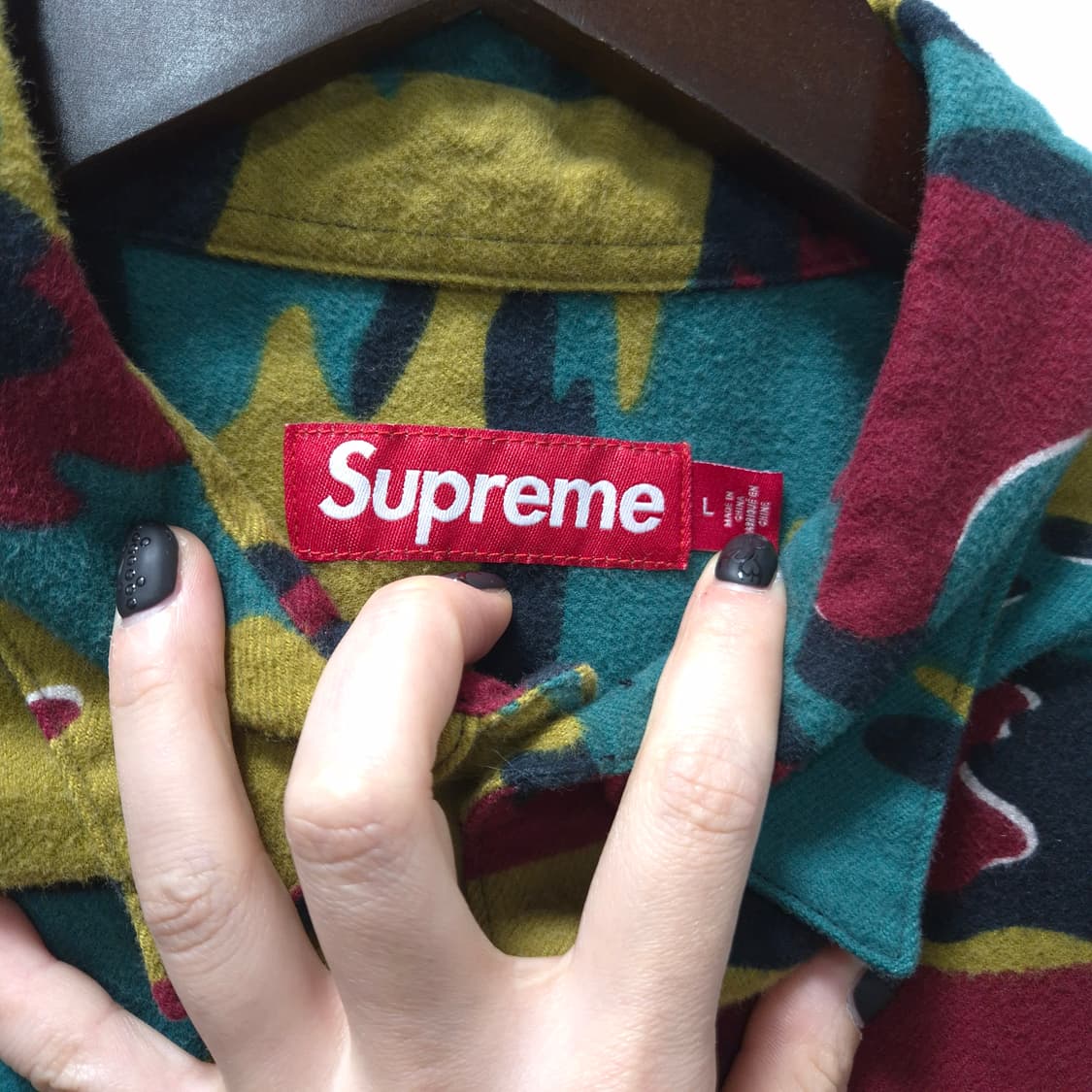 23FW 시즌 슈프림 플란넬 셔츠 카모 L 상품이미지4