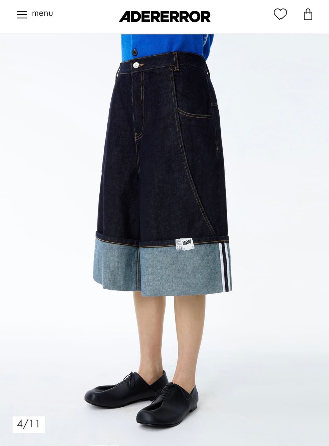 ADERERROR Henrik jeans 데님 버뮤다 S 상품이미지4