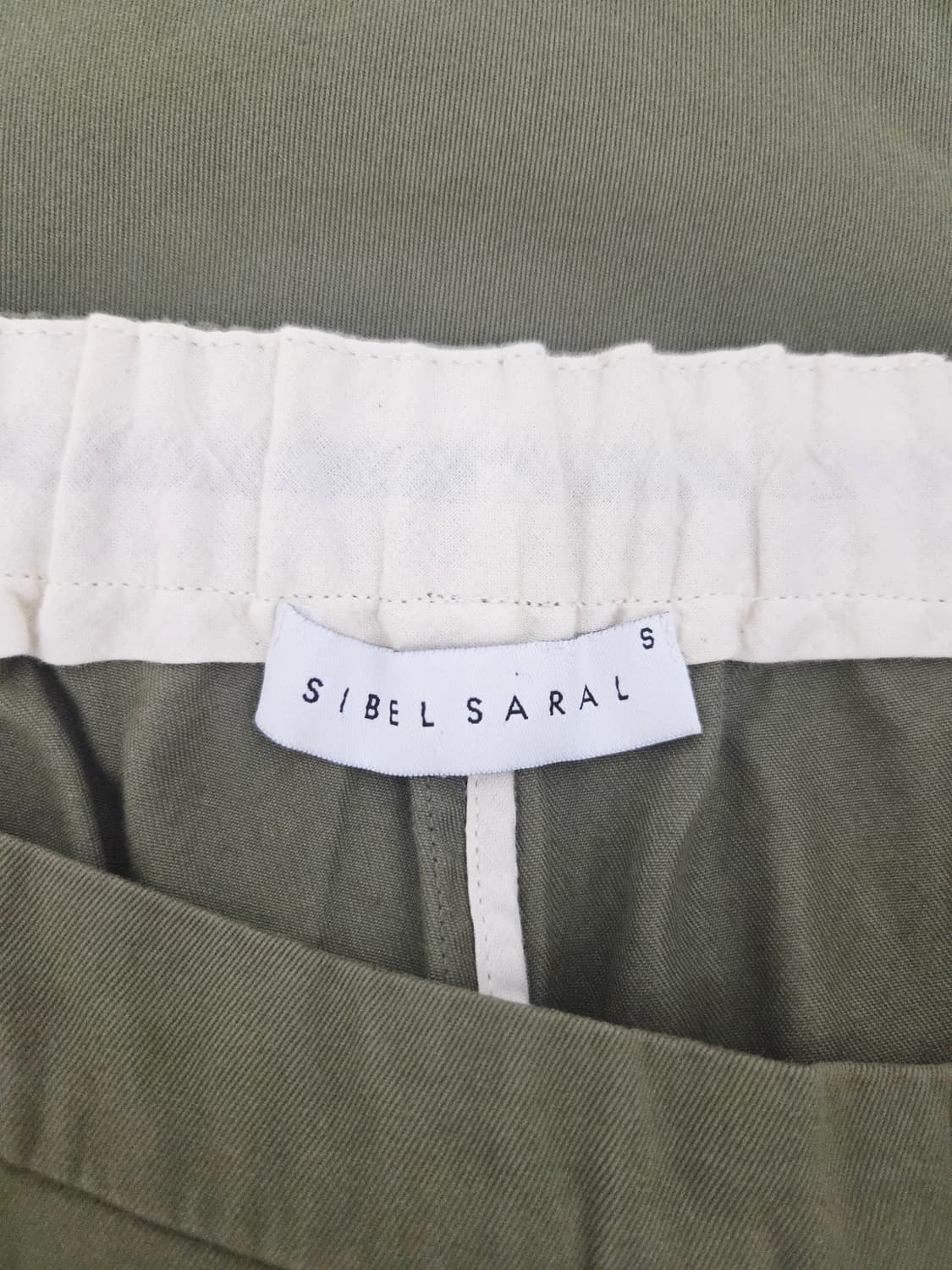 SIBEL SARAL 사이벨사랄 올리브 와이드 밴딩 팬츠 상품이미지4