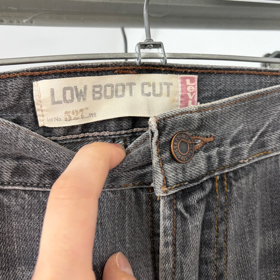 리바이스 527 흑청 부츠컷 데님 팬츠 상품이미지7